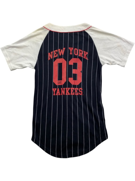 MAJESTIC NEW YORK YANKEES BASEBALL JERSEY VINTAGE LOGO ΜΑΥΡΟ/ΛΕΥΚΟ UNISEX XS