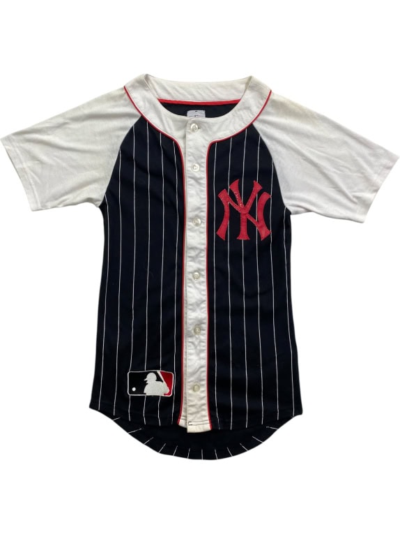 MAJESTIC NEW YORK YANKEES BASEBALL JERSEY VINTAGE LOGO ΜΑΥΡΟ/ΛΕΥΚΟ UNISEX XS