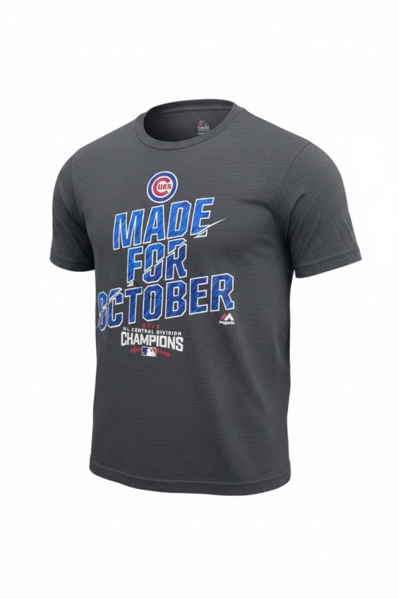 Majestic T-Shirt Chicago Cubs Big Logo Grigio UNISEX M