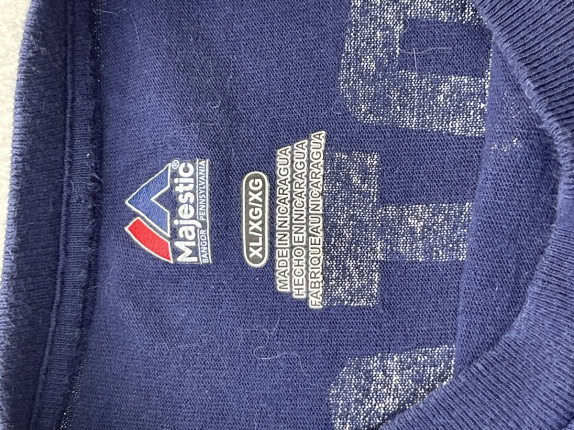MAJESTIC GRAPHIC TEE VINTAGE NAVY MEN PRE OWNED XL