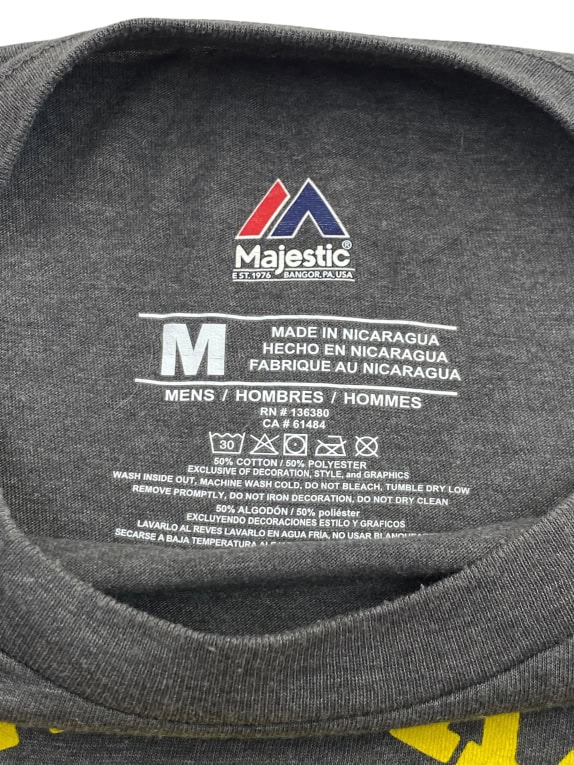 MAJESTIC T-shirt INDIANA PACERS VINTAGE STYLE Logo Grey UNISEX M pre-owned
