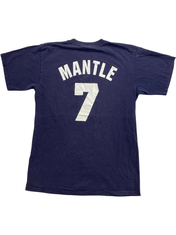 MAJESTIC T-SHIRT NEW YORK YANKEES LOGO ΜΠΛΕ UNISEX L
