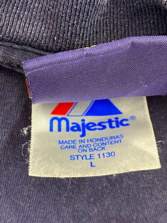 MAJESTIC T-SHIRT NEW YORK YANKEES LOGO ΜΠΛΕ UNISEX L