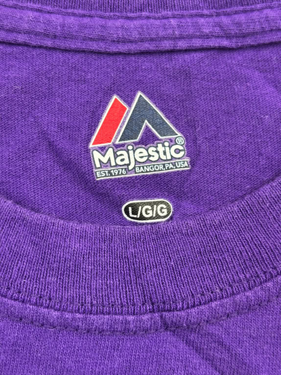 MAJESTIC T SHIRT GRAFICA SPORTSWEAR VIOLA UOMO PRE OWNED L
