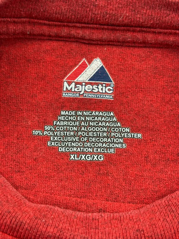 MAJESTIC T SHIRT SPORTSWEAR ΚΟΚΚΙΝΟ ΑΝΤΡΙΚΟ PRE OWNED XL