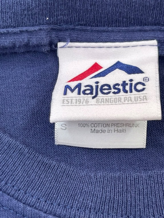 MAJESTIC YANKEES GRAPHIC TEE SPORTSWEAR NAVY MEN PRE OWNED