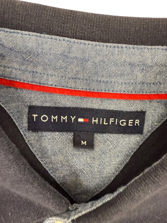 Polo a maniche lunghe VINTAGE Tommy Hilfiger Blu scuro M