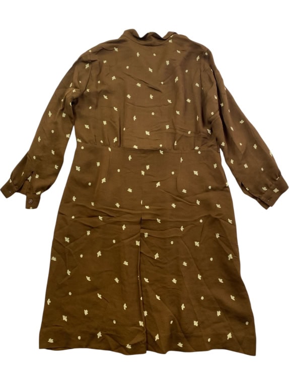 MARELLA BUTTON-UP DRESS BROWN WOMEN'S L