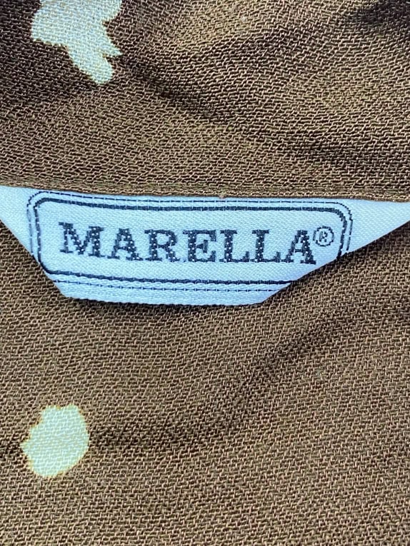 MARELLA BUTTON-UP DRESS BROWN WOMEN'S L
