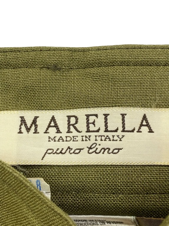 MARELLA LINEN SKIRT (PURO LINO) CASUAL OLIVE GREEN WOMEN'S S