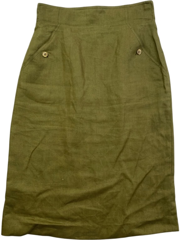 MARELLA LINEN SKIRT (PURO LINO) CASUAL OLIVE GREEN WOMEN'S S