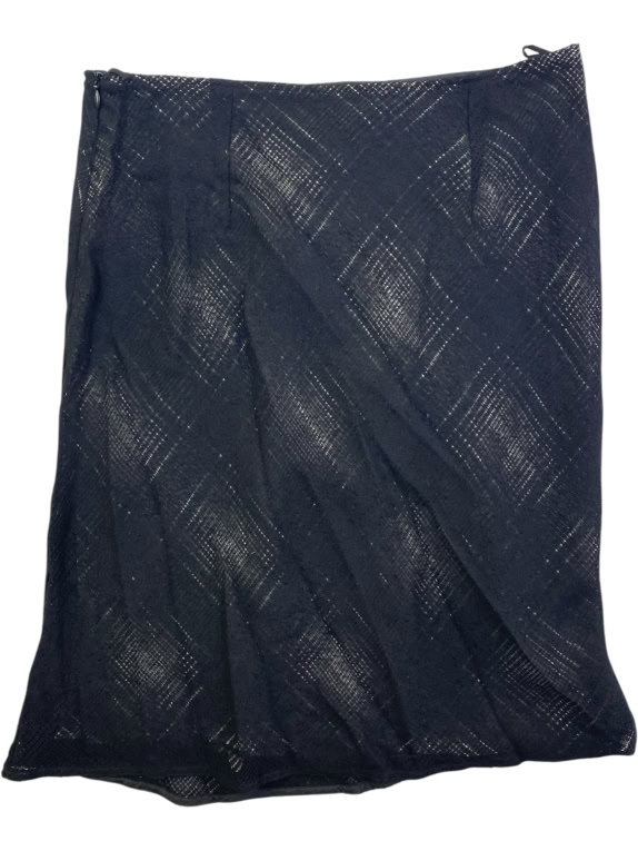 MARELLA SHIMMER MID-LENGTH SKIRT BLACK WOMEN'S S
