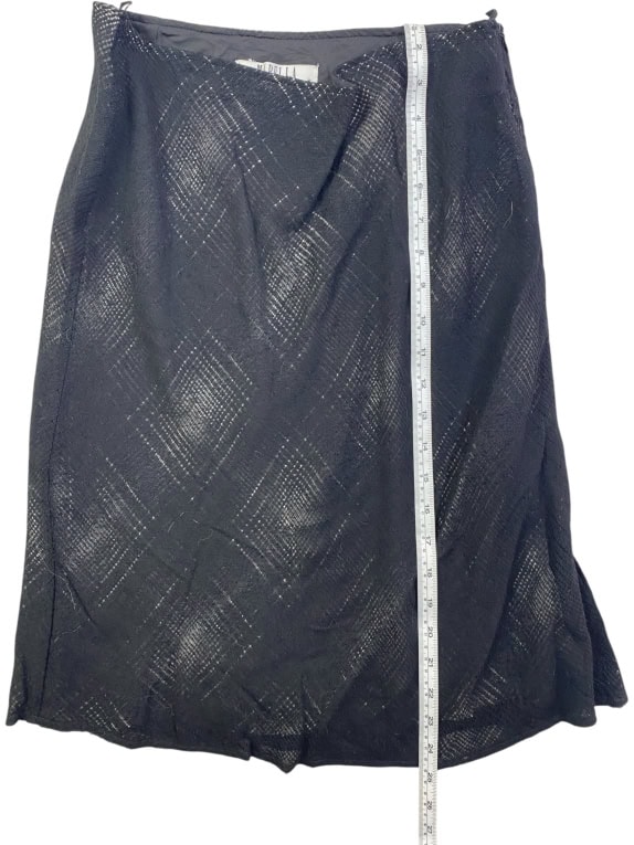 MARELLA SHIMMER MID-LENGTH SKIRT BLACK WOMEN'S S