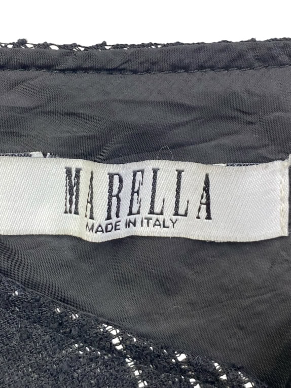 MARELLA SHIMMER MID-LENGTH SKIRT BLACK WOMEN'S S