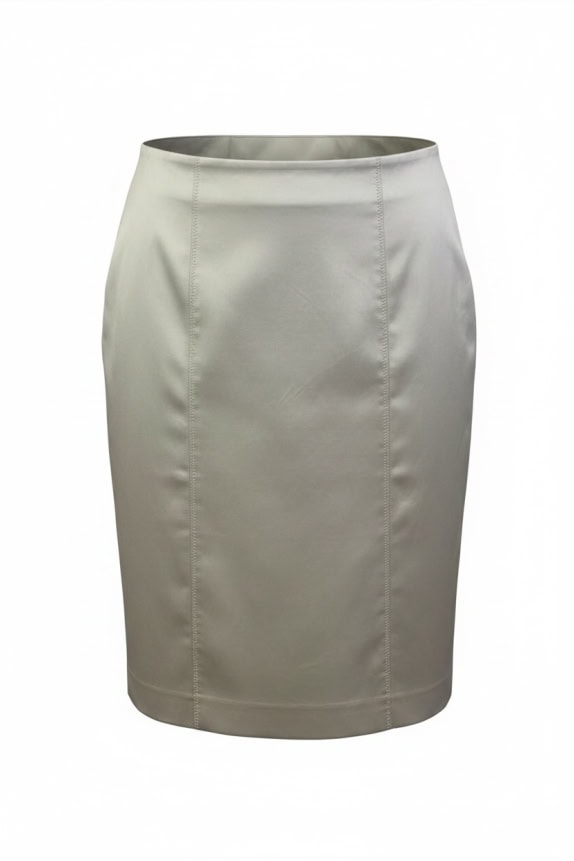 MARELLA MIDI SKIRT SATIN LOOK ECRU WOMEN L