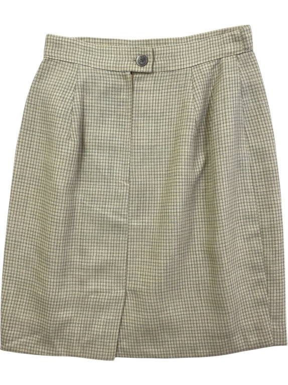MARELLA CHECKERED MIDI SKIRT BEIGE/BLUE WOMEN'S S
