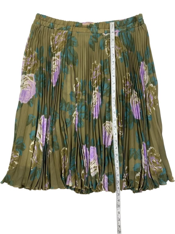 MARELLA ΦΟΥΣΤΑ PLEATED VINTAGE FLORAL OLIVE/PURPLE ΓΥΝΑΙΚΕΙΑ XL