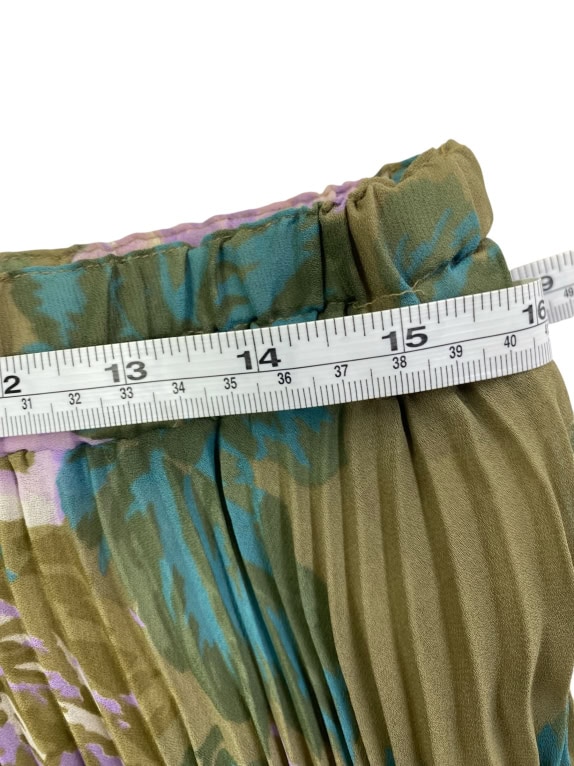 MARELLA ΦΟΥΣΤΑ PLEATED VINTAGE FLORAL OLIVE/PURPLE ΓΥΝΑΙΚΕΙΑ XL