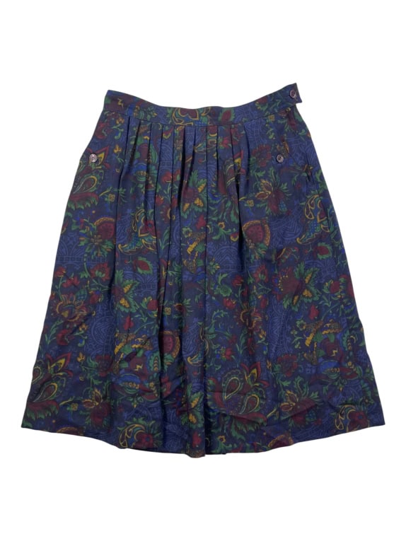 MARELLA Φούστα Vintage Floral Μοτίβο Πολύχρωμη Μπλε Γυναικεία M