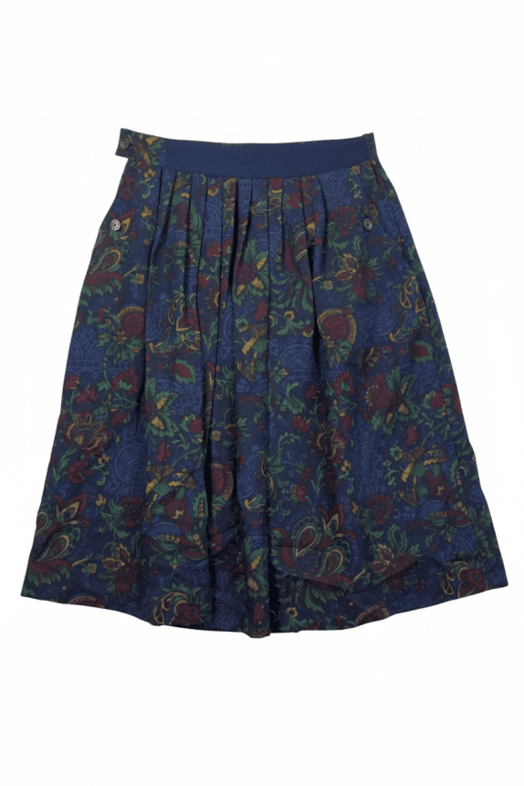 MARELLA Gonna vintage motivo floreale multicolore blu da donna