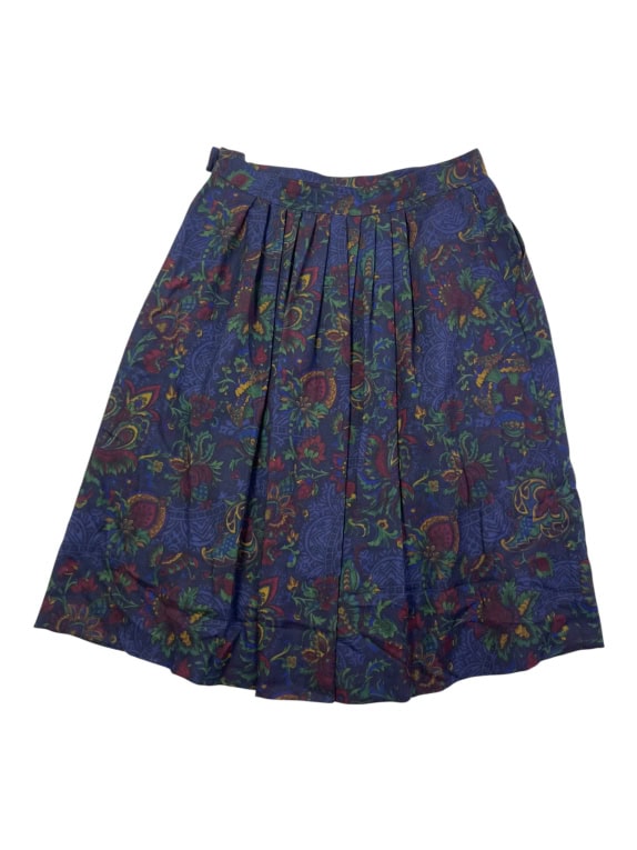 MARELLA Φούστα Vintage Floral Μοτίβο Πολύχρωμη Μπλε Γυναικεία M
