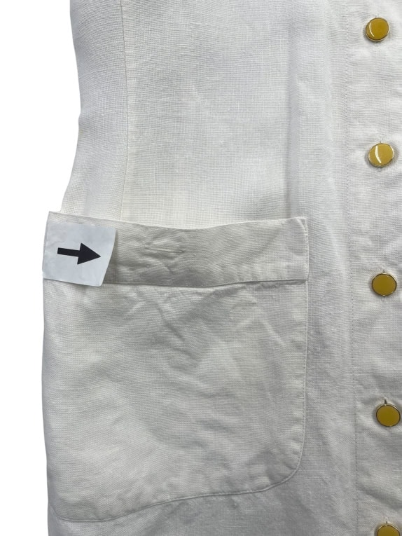 Marella White Button-Up Dress with Pockets