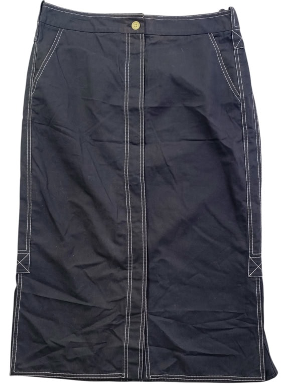 MARELLA MIDI ΦΟΥΣΤΑ VINTAGE ΜΕ ΑΝΤΙΘΕΤΕΣ ΡΑΦΕΣ ΜΑΥΡΟ ΓΥΝΑΙΚΕΙΟ M