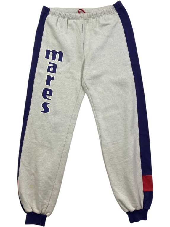 MARES VINTAGE SWEATPANTS WITH SIDE LOGO GREY/BLUE UNISEX M