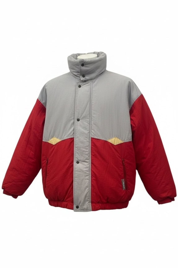 MARILENA JACKET RETRO ΓΚΡΙ ΚΟΚΚΙΝΟ ΑΝΤΡΙΚΟ PRE OWNED XL