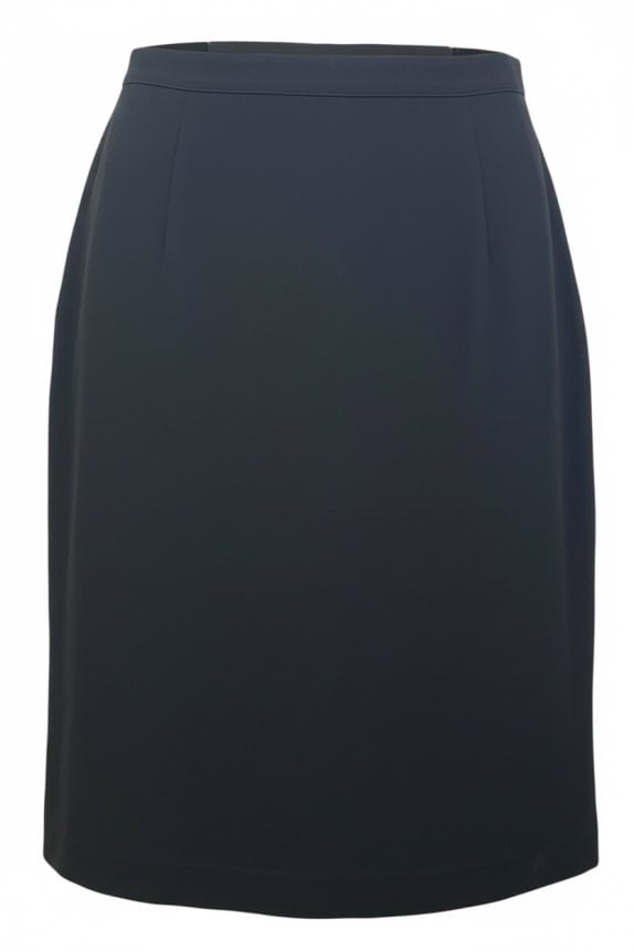 MARINA RINALDI VINTAGE SKIRT BACK ZIP BLACK WOMEN'S L