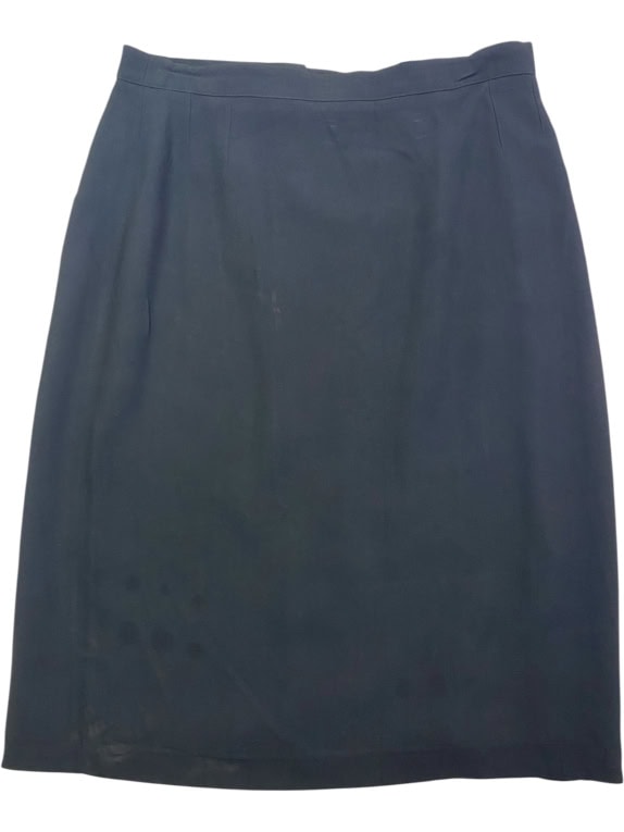 MARINA RINALDI VINTAGE SKIRT BACK ZIP BLACK WOMEN'S L