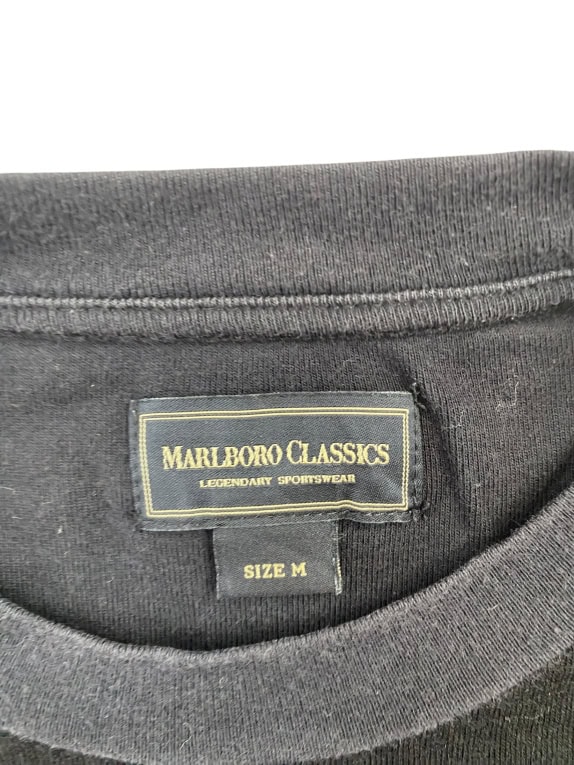 MARLBORO CLASSICS Μπλούζα Μακρυμάνικη Vintage Μαύρη Ανδρική Size M