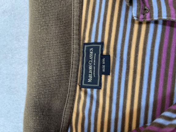 MARLBORO CLASSICS POLO SHIRT STRIPED MULTICOLOUR MENS PRE OWNED XXL