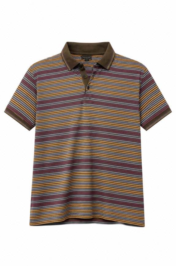 MARLBORO CLASSICS POLO A RIGHE MULTICOLORE UOMO PRE OWNED XXL