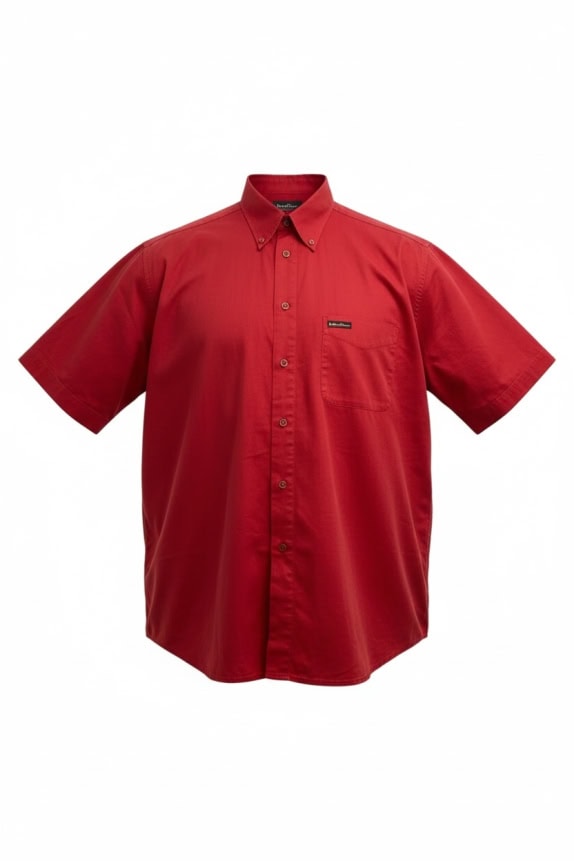 MARLBORO CLASSICS Short Sleeve Shirt VINTAGE Logo Red Mens XL-2XL