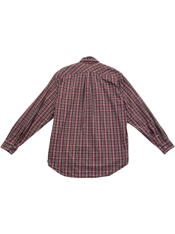 MARLBORO CLASSICS VINTAGE CHECK SHIRT BURGUNDY / RED MENS M