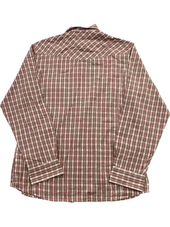 MARLBORO CLASSICS VINTAGE SHIRT WITH LOGO PLAID RED/WHITE WOMEN XL