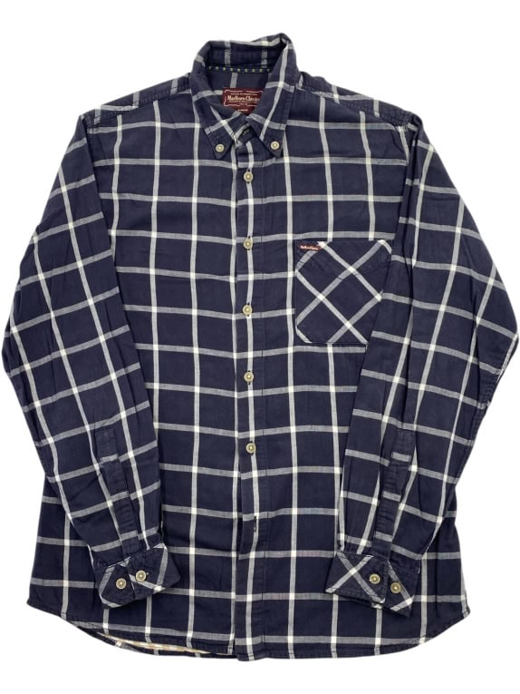 MARLBORO CLASSICS VINTAGE SHIRT WITH LOGO ON POCKET BLUE/WHITE MEN'S L