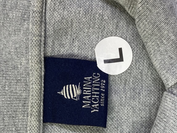 MARTIN YACHTING POLO SHIRT ΜΕ ΚΕΝΤΗΜΑ ΓΚΡΙ ΑΝΤΡΙΚΟ PRE OWNED L