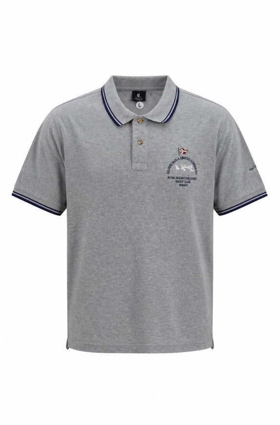 MARTIN YACHTING POLO SHIRT ΜΕ ΚΕΝΤΗΜΑ ΓΚΡΙ ΑΝΤΡΙΚΟ PRE OWNED L