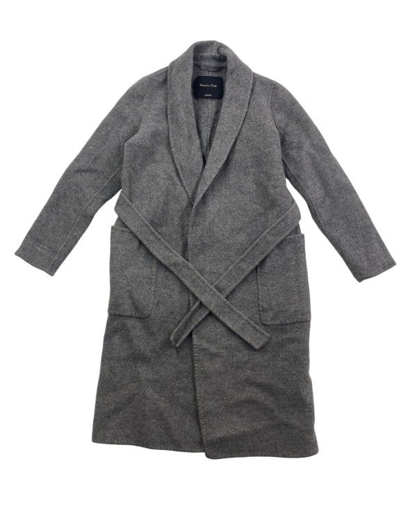 Massimo Dutti Cappotto Lungo Casual Logo Grigio da Donna M