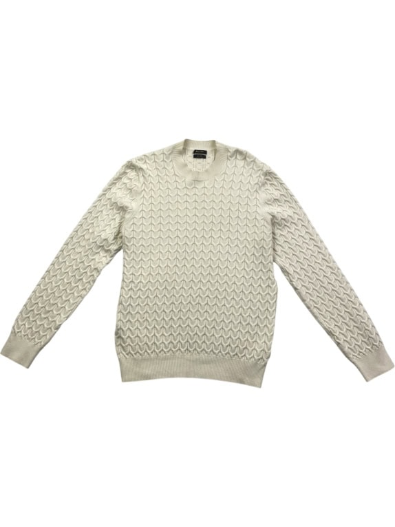 MASSIMO DUTTI ΠΛΕΚΤΗ ΜΠΛΟΥΖΑ CABLE KNIT ΕΚΡΟΥ ΑΝΔΡΙΚΗ M