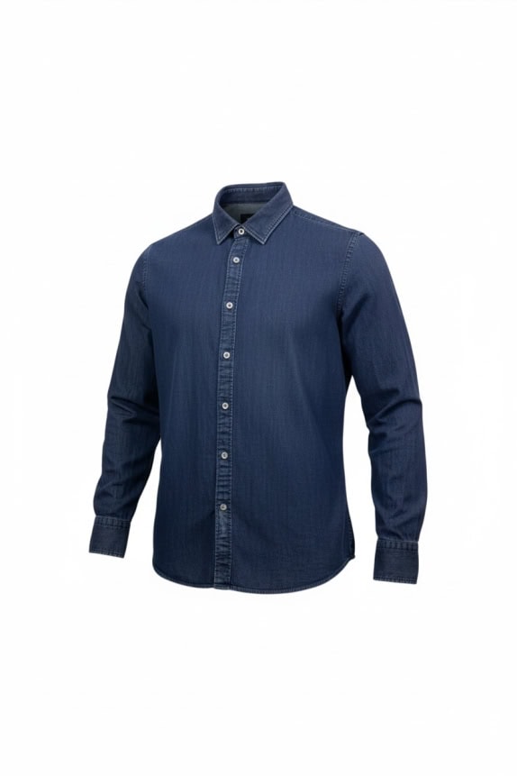 MASSIMO DUTTI ΠΟΥΚΑΜΙΣΟ DENIM VINTAGE STYLE ΜΠΛΕ ΑΝΔΡΙΚΟ L