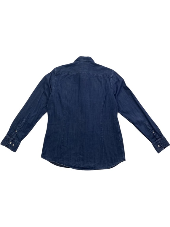 MASSIMO DUTTI DENIM SHIRT VINTAGE STYLE BLUE MEN'S L