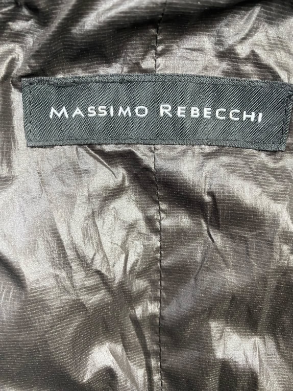 Massimo Rebecchi Piumino vintage con pelliccia nero da donna 46 (S)