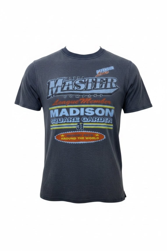 MASTER T SHIRT GRAPHIC RETRO BLU SCURO UOMO PRE OWNED L