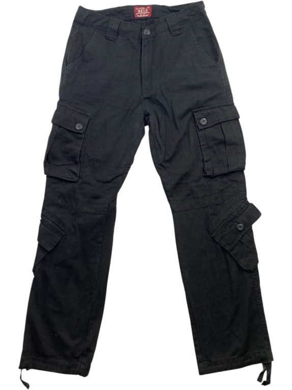 MATCH CARGO PANTS UTILITY BLACK MEN PRE OWNED M