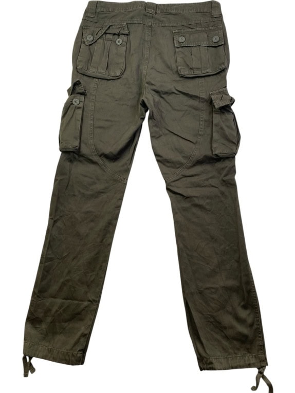 MATCHSTICK PANTALONI CARGO UTILITY VERDE OLIVA UOMO PRE OWNED L