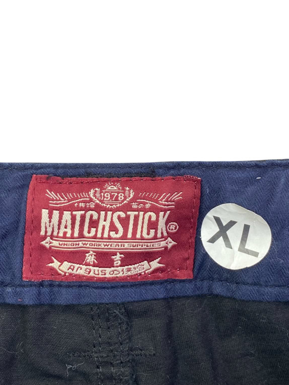 MATCHSTICK PANTALONI CARGO UTILITY NERO UOMO PRE OWNED XL