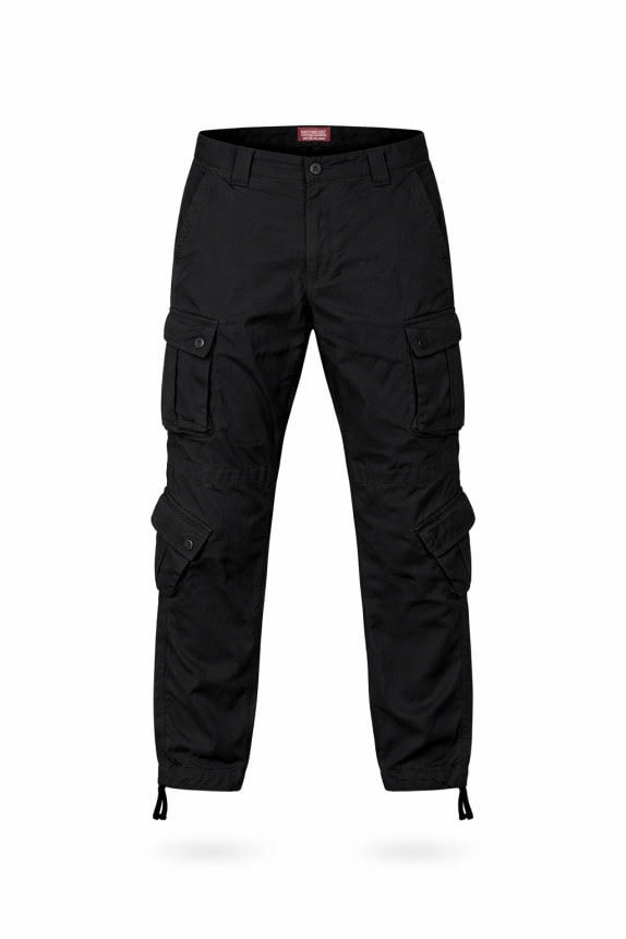 MATCHSTICK CARGO PANTS UTILITY BLACK UNISEX PRE OWNED L